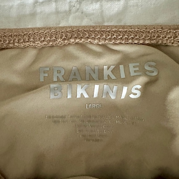 Frankies Bikinis Tan Sparkly Bikini Set - Picture 3 of 4